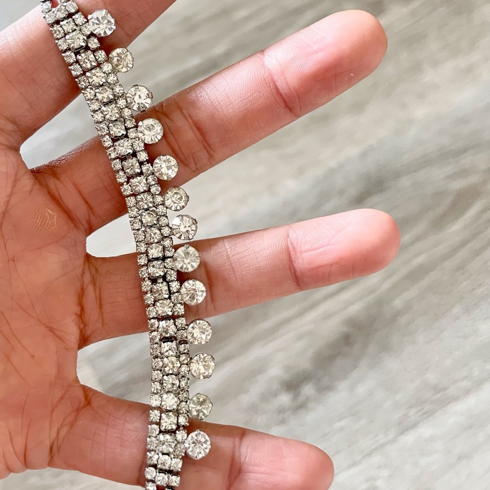 NEW wedding faux rhinestone necklace